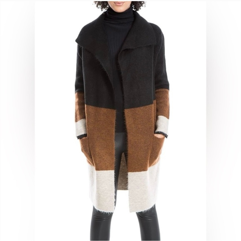 Max Studio Black, Brown, and Tan Cardigan